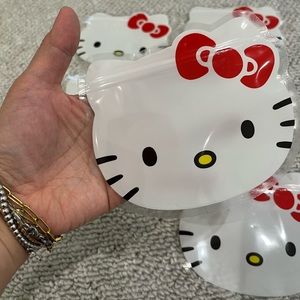 HELLO KITTY Ziploc Bag 6 pc Clear Case Kawaii Japan Cute Makeup Jewelry Gift New